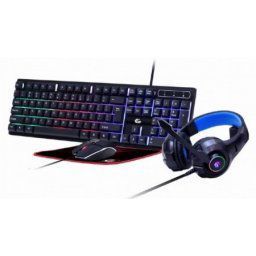 GGS-UMGL4-02 Gembird 4-in-1 Gejmerski set "Ghost" tastatura, mis, slusalice i podloga