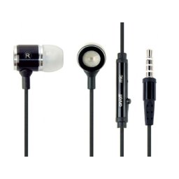 MHS-EP-001 Gembird Metal MP3 slusalice sa mikrofonom black (1x3,5mm)