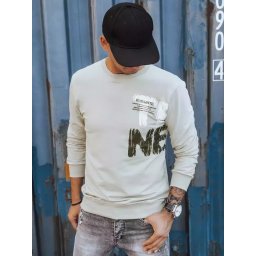 Bluza męska z nadrukiem beżowa Dstreet