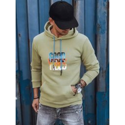 Bluza męska ocieplana z kapturem oliwkowa Dstreet