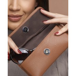 Ženska kožna camel futrola za naočare Diva