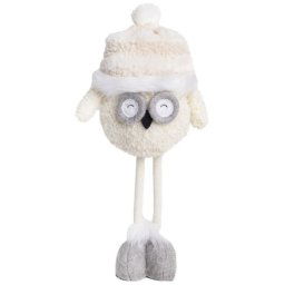 Viter novogodišnja figura sova sa kapicom h35cm ( 061040 )