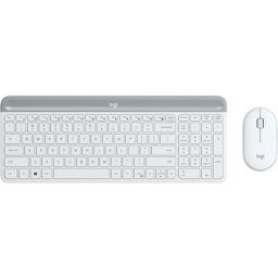 Logitech MK470 wireless desktop US bela tastatura + miš