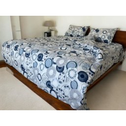 Komplet posteljina sa štepanom navlakom 200x220cm D28 ( VLK000429-d28plavalopta )