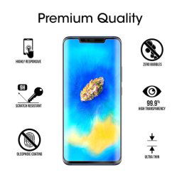 Zastitno staklo FULL GLUE za Huawei Mate 20 Pro crno.