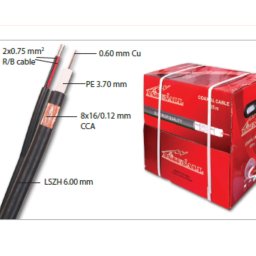 Koaksijalni kabl RG59+2x0,75mm LSZH (Halogen free)