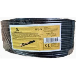 GEMBIRD KABL-COAX-RG59+2x0.75 BC/PVC/100M CCTV Bakarni Koaksialni kabl sa napojnim kablom2x0,75mm black 100m