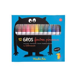 Set od 12 velikih flomastera sa četkicom - Les Schmouks