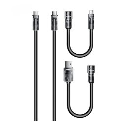 Data kabl REMAX RCC-168 Lyncharge Series 60w 4-in-1 Zinc Alloy crni