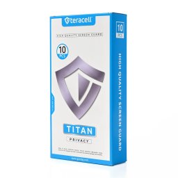 Zastitno staklo Tempered Glass Privacy Teracell Titan 2.5D za iPhone 15 Pro Max 6.7 crni