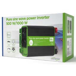 EG-PWC-PS500-01 Gembird 12V Cist sinusni auto inverter DC/AC 500W + USB port, 1,95KG