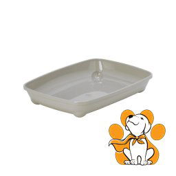 Moderna Arist-O-Tray Small Warm Gray, Otvoreni Toalet Za Mačke Bez Rama, Sivi