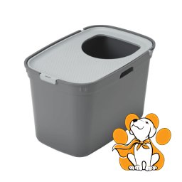 Moderna Top Cat Cool Grey, Pokriveni Toalet Za Mačke u Sivoj Boji