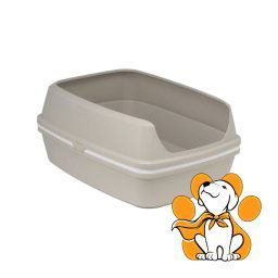 Moderna Lift To Sift Warm Gray Large, Otvoreni Toalet Za Mačke Sa Sitom, Sivi