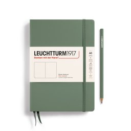 LE NOTEBOOK MEDIUM A5 HARDCOVER 251 PG PLAIN OLIVE