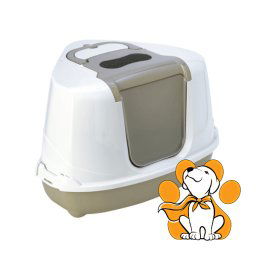 Moderna Flip Corner Warm Gray, Ugaoni Zatvoreni Toalet, Sivi