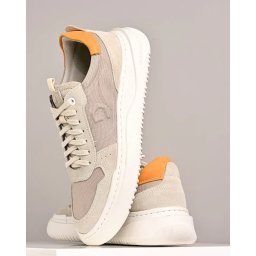 Kožne muške patike na pertlanje 240502-002 khaki