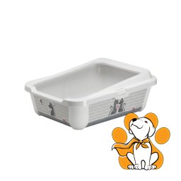Moderna Hercules Cats In Love Grey White, Toalet Za Mačke