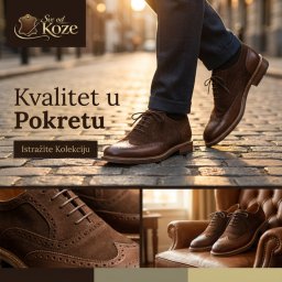 Čokolada Oxford cipele od boks i velur kože