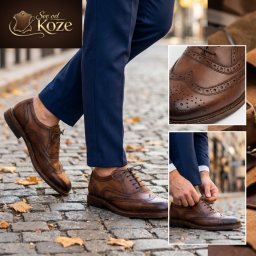 Duvan braon Oxford cipele od napa kože
