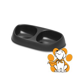 Moderna Double Sensibowl X-Small Black 2x200ml, Crna Posuda Za Pse i Mačke
