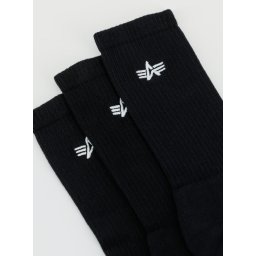 ALPHA INDUSTRIES ČARAPE 3PACK BLK