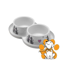 Moderna Double Trendy Dinner Cats in Love 2x350ml, Dupla Činija Za Mačke