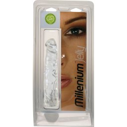 Silikonski dildo Millenium White Jelly L