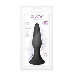 Silionski analni plug Glamy First Black M