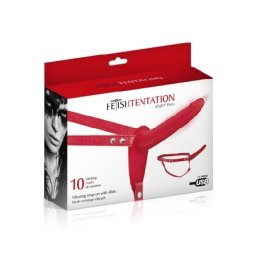 Silikonski vibro strap punjiv Strap Vibro Red