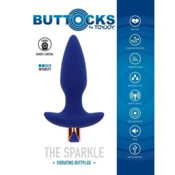 Stakleni vibro plug punjivi Sparkle Butt Plug