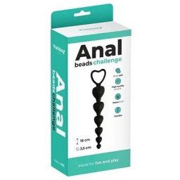 Analne kuglice od silikona u obliku Srca Anal Beads Black