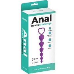 Analne kuglice od silikona u obliku Srca Anal Beads Lila