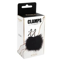 Štipaljke za bradavice pufnaste crne