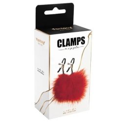 Štipaljke za bradavice pufnaste crvene