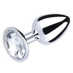 Metalni analni plug Beli kristal veličina S