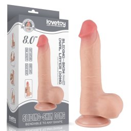 Realistični dildo Sliding Skin 20 cm