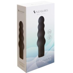 Analni vibrator od silikona Pleasures Obsidian
