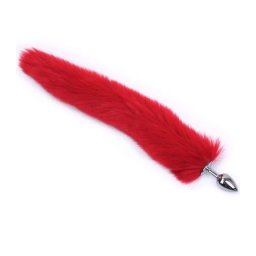 Metalni plug sa repom Crveni