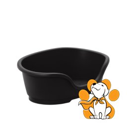 Moderna Domus Small Black 50cm, Plastična Ležaljka Za Pse i Mačke, Crna