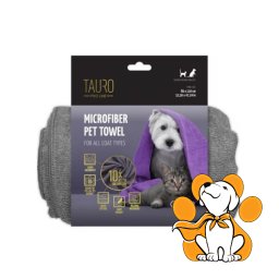 Tauro Pro Line Microfiber Towel Grey 80x120cm, Peškir Za Ljubimce Od Mikrofibera