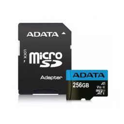 MICRO SD.256GB AData + SD adapter AUSDX256GUICL10A1-RA1
