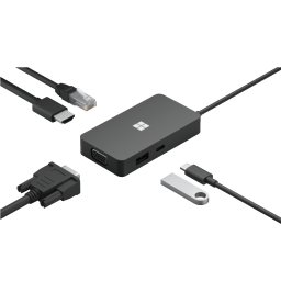Adapter Microsoft USB-C Travel Hub USB-C3.2/USB-A/Eth/HDMI/VGA
