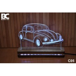 Black Cut 3D Lampa jednobojna - Buba ( C05 )
