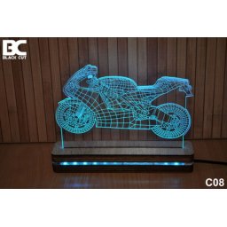 Black Cut 3D Lampa jednobojna - Motor ( C08 )