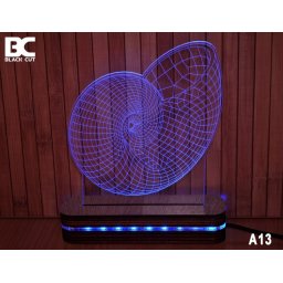 Black Cut 3D Lampa jednobojna - Puž ( A13 )