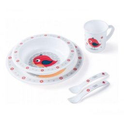 Canpol baby set za hranjenje 4/401 - bird ( 4/401_red )