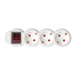 Home Razvodnik sa 3 mesta 10m 1.5mm2 + prekidač ( NV3K-10/WH/1,5 )