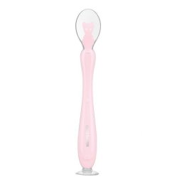 KikkaBoo silikonska kašičica sa vakumom 1 kom pink ( KKB40108 )