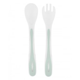 KikkaBoo set kašičica i viljuška PP mint ( KKB40100 )